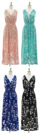 24 Pieces Plus Crochet Back Floral Maxi Assorted - Womens Sundresses & Fashion