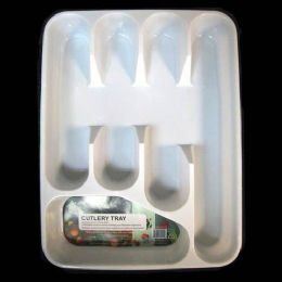 36 Wholesale Plastery Cutlery Tray Assorted Colors