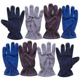 60 Wholesale 9.5 Mens Assorted Fleece Glove 4 Colors