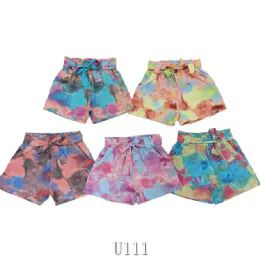 24 Units of Dark Tone Tie Dye Pattern Rayon Shorts Size M - Womens Shorts