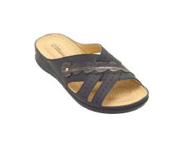 12 Wholesale Fashion Women Sandals Round Toe Color Black Size 7-11