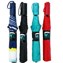 24 Pieces Folding Automatic Open Umbrella - Teal - Umbrellas & Rain Gear