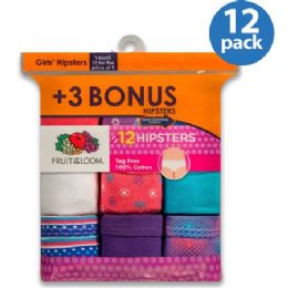 432 Wholesale Fruit Of The Loom Hipster Cut Underwear Size 12