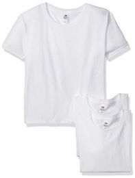 72 Pieces Fruit Of The Loom Boys White Crew Neck T Shirts - Size M - Boys T Shirts