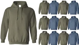 24 Wholesale Gildan Adult Hoodie Sweatshirt Size Large