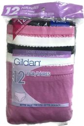 36 Wholesale Gildan Assorted Colors Womens Cotton Bikinis Size Medium