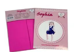 48 Bulk Girl's Pantyhose In Hot Pink Color Size L