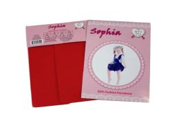 48 Wholesale Girl's Pantyhose In Red Color Size M
