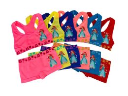 36 Pieces Girl's Seamless Racer Back Bra + Boxer Set (ariel) In Small - Girls Underwear and Pajamas