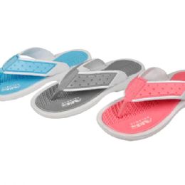 36 Wholesale Girls Fashion Flip Flops Assortment Of Colors Man Made Sole And Upper Imported