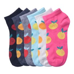 216 Pairs Girls Juicy Printed Spak Spandex Ankle Socks Size 6-8 - Girls Ankle Sock