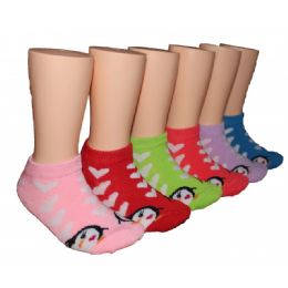480 Pairs Girls Penguin Love Low Cut Ankle Socks Size 6-8 - Girls Ankle Sock