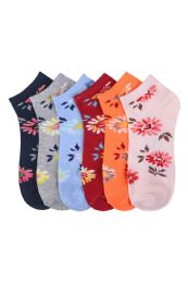 432 Pairs Women's Printed Casual Spandex Ankle Socks Size 9-11 - Womens Ankle Sock