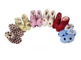 36 Wholesale Girls Slipper Boots Multicolored Size L