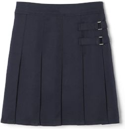 24 Pieces Girls Two Tab Skirt In Navy Size 18 - Girls School Uniform Bottoms