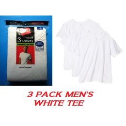 24 Wholesale Hanes 3 Pack Men's White Crew Neck T-Shirt - Slightly Imperfect Size X Large