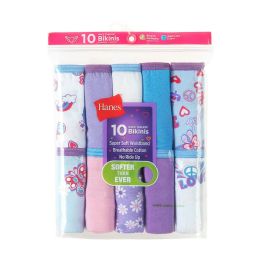 240 Pieces Hanes Girls Cotton Bikini Underwear Size 14 - Girls Underwear and Pajamas