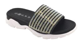 12 Wholesale Jelly Slippers For Women In Black Size 7-11