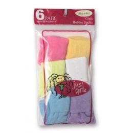 36 Pairs Kid's Socks Assorted Sizes Of 4-6 - Girls Crew Socks