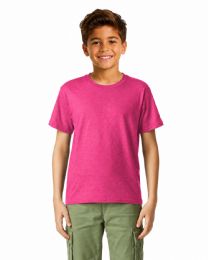 24 Pieces Kids Youth Cotton Dark Pink T Shirts Size X-Large - Boys T Shirts