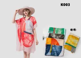 24 Wholesale Kimono Wrap Is Acrylic Color Blue