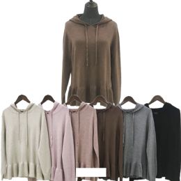 12 of Knitted Cashmere Hoodie Ruffle Bottom L/xl