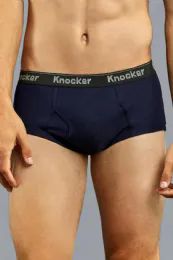 144 Pieces Knocker Men's Color Band Briefs Size L - Boys Underwear