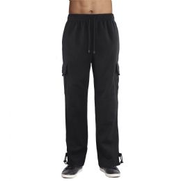 12 Pieces Knocker Men's Fleece Cargo Pants Size Large - Mens Pants