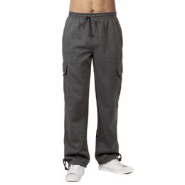 12 Pieces Knocker Men's Fleece Cargo Pants Size xLarge - Mens Pants