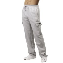 12 Pieces Knocker Men's Fleece Cargo Pants Size 2xlarge - Mens Pants
