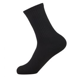 216 Packs Knocker Men's Half Cushioned Crew Socks Black Size 9-11 - Men's Socks For Donation