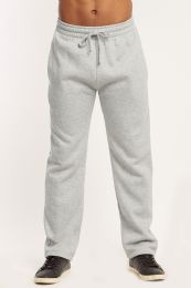 12 Wholesale Knocker Men's Medium Weight Fleece Sweatpants Size X Large Heather Grey
