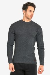 36 Wholesale Knocker Men's Medium Weight Thermal Charcoal Grey 2XL