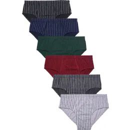288 Wholesale Knocker Men's Stripe Color Bikini Briefs Size M
