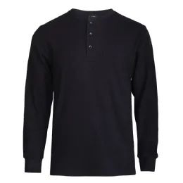 12 Wholesale Knocker Men's WafflE-Knit Thermal Henley Shirt Size xl