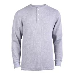 18 Wholesale 18 Knocker Men's WafflEKnit Thermal Henley