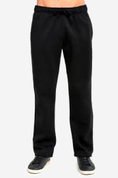 12 Wholesale Knocker Mens Heavy Weight Fleece Sweatpants In Black Size Xxx Large