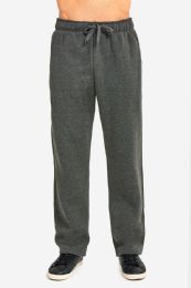 12 Wholesale Knocker Mens Heavy Weight Fleece Sweatpants In Charcoal Grey Size X Large