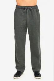 12 Wholesale Knocker Mens Heavy Weight Fleece Sweatpants In Charcoal Grey Size S