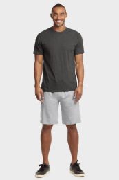 Knocker Mens Lightweight Terry Shorts In Heather Grey Size Large