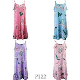 24 Wholesale Lace Floral Design Night Gown Size L