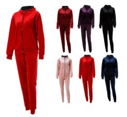 24 Pieces Ladies 2 Piece Fur Lined Set Assorted Size S/M - Women's Active Wear Sets
