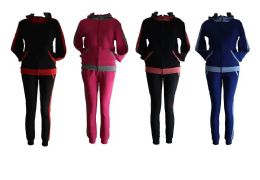 24 Pieces Ladies 2 Piece Fur Lined Set Assorted L/XL - Women's Active Wear Sets