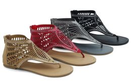 18 Wholesale Ladies' Fashion Sandals In Tan Sizes 6-11