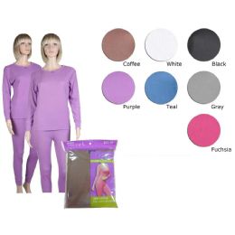 72 Pieces Ladies Thermal Set In Mix Color - Womens Thermals