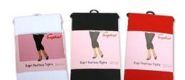 120 Wholesale Lady's Footless Caprice Tights In White