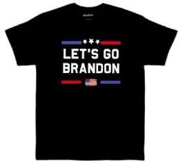 12 Wholesale Let's Go Brandon Tee Shirt Usa Flag Plus Size