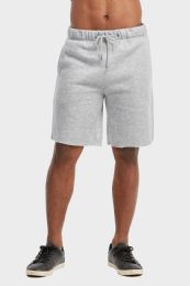 12 Wholesale Libero Mens Fleece Shorts In Heather Grey Size Xx Large