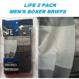 36 Wholesale Life 2 Pack Men's Boxer Briefs ( ) Size Medium