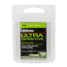 144 Pieces Lifestyles Ultra Sensitive Condom - Card Of 1 - Personal Care